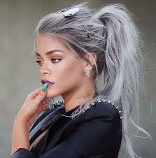 Hairstyles For Medium Length Hair Saleprice 10 Messy Ponytail Hairstyles Silver Hair Color Grey Hair Color