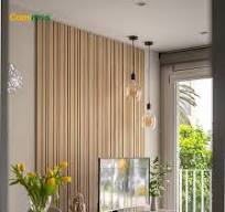Decoration Materials Wood Substitute WPC Background Wallpaper Wall Panels  WPC PVC Slat Wall Panel