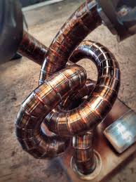 Lobster Back Stainless Steel Blackstar Customs Mini Trucks Motorcycle Exhaust Bobber