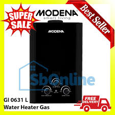 Modena juga punya produk pemanas air yaitu modena gas water heater gi 6s buat bantu ibu siapkan air panas buat mandi semua anggota keluarga. Water Heater Gas Modena Rapido Gi 0631 L Harga Promo Pemanas Air Shopee Indonesia
