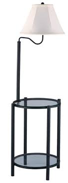 Signature design by ashley l734031 shianne floor lamp with tray. Mainstays Transitional Glass End Table Floor Lamp Matte Black Walmart Com Walmart Com