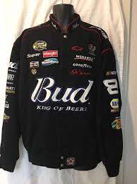 2021 kevin harvick bud light. Dale Earnhardt Jr Jh Design Black Budweiser Twill Jacket Men S Chevy Nascar Ebay Klaer