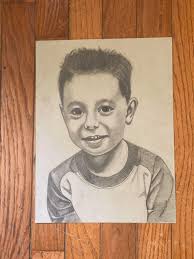First portrait with pencils, open to criticism