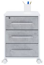 Rollcontainer Grau Weiss Rollcontainer Container Holzwerkstoff