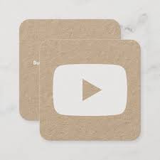 Youtube Logo Social Media Rustic Brown Kraft Calling Card Zazzle Com In 2021 Calling Cards Instagram Creative Ios App Icon Design