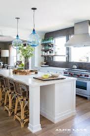 Pendant lamps in the kitchen are a great way to show style with a wonderful accent lighting piece. Blue Recycled Glass Kitchen Light Pendants Design Ideas