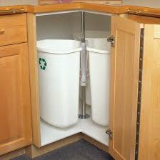 Recycling Center Rotary 28 3 Bins 32 Quarts Each Kitchen Trash Cans Recycling Center Corner Cabinet Solutions