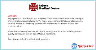 Ling's family medicine specialist clinic local business sibu. Kerjaya Di Rejang Medical Centre Dbjobasia Com Terbaru Jawatan Dibuka