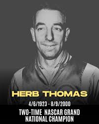 Herb Thomas still holds a record unbeaten 🏁👑 Did you know his win  percentage still tops the charts? Born 102 years ago today, Herb Thomas was  NASCAR's first two-time Cup champ and