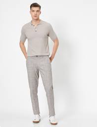 Cep Detayli Slim Fit Kareli Pantolon Fit Pantolon Bacaklar