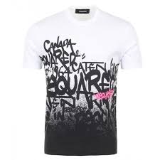 Black And Pink T Shirt Mens Dsquared2 White Black Pink Cotton Graffiti Logo T Shirt Cotton Shirts For Men Mens Cotton T Shirts Mens Cotton Shorts