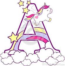 Initial A With Cute Unicorn And Rainbow Can Be Used For Baby Birth Announcements Nursery Decoration Party Theme Or Birth Rainbow Unicorn Birthday Unicorn Birthday Invitations Unicorn Birthday Unicorn Birthday Parties