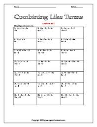 Combine like terms in order to reach the top of the pyramid. 32 Combining Like Terms Algebra 1 Worksheet Worksheet Resource Plans