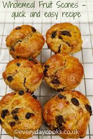 Wholemeal Fruit Scones Everyday Cooks Recipe Fruit Scones Fruit Scones Recipe Wholemeal Scones