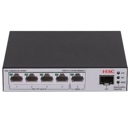 5-Port GE PoE Switch H3C LS-1600V2-6P-HPWR-GL - Chính Hãng, Giá Tốt