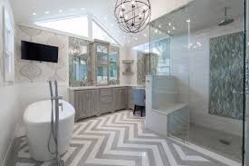 The warm, informal farmhouse vibe is perfect for private spaces like the bathroom, so look into these farmhouse bathroom ideas to get the perfect downhome flair for your house. Chevron Tile Pattern Houzz