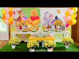 Fiesta De Winnie Pooh Birthday Party Childrens 2018 Fiestas Infantiles Mesa De Dulces Decoracion Youtube