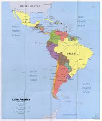 Large Scale Political Map Of Latin America With Capitals And Major Cities 2006 Vidiani Com Maps Of All Countries In One Place
