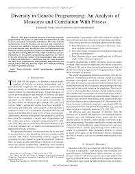 Pdf Diversity In Genetic Programming An Analysis Of Measures And Correlation With Fitness
