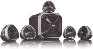 The benefit of a 5.1 speaker is the surround sound understanding. Philips Mms 460 5 1 Channel Pc Multimedia Home Theatre Speaker System 80 Watt Amazon De Computer Accessories