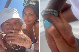 Arsenal's Ben White and stunning fiancee Milly Adams get another matching  tattoo as model posts pics of romantic holiday