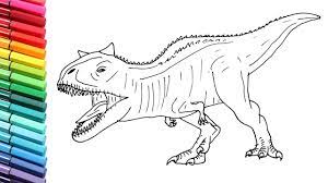Children will love creating fun works of art at home or school. How To Draw New Jurassic World Dinosaur Carnotaur Drawing And Coloring Dinosaurs For Kids Youtube