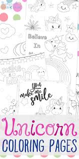 Print them out on construction paper to have a colorful activity ready in minutes. Unicorn Coloring Pages Free Unicorn Preschool Theme Activities Natural Beach Living
