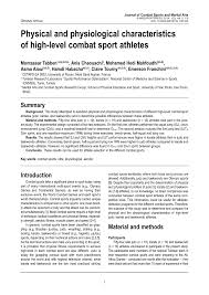 Karate combat is a new combat sports league featuring world class karate combatants who fight to the finish. Pdf Physical And Physiological Characteristics Of High Level Combat Sport Athletes