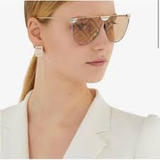 Fendi Gold Aviator Mirror Sunglasses