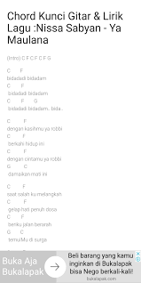 Lay me down dipopulerkan penyanyi asal inggris, sam smith. Chord Gitar Nissa Sabyan Gambus Kunci Lirik Lagu For Android Apk Download