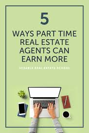 Earning money part time in real estate. 5 Fun Ways To Earn More As A Part Time Real Estate Agent Real Estate Agent Real Estate Advice Real Estate School