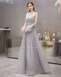 Abito sposo demi tight slim in acetato lana grigio perla. Lunghi Grigio Perla Con Perline Belle Abiti Da Cerimonia Vestiti 18 Anni Paillettes Con Strass Abiti Da Sera Con Piume Online 4019111146 Ricici Com