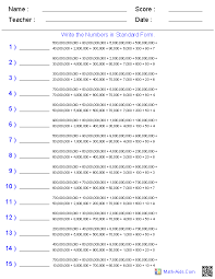 place value worksheets place value worksheets for practice