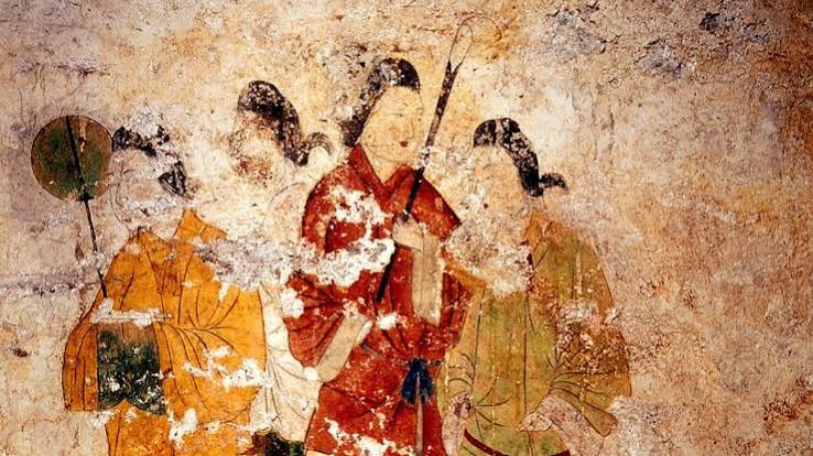 Takamatsuzuka Tumulus Asuka Beauties mural National Treasure group of female figures Asuka Village sightseeing