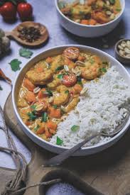 Curry De Crevettes Patate Douce Et Lait De Coco Crevettes Curry Recette Patate Douce Recette De Plat