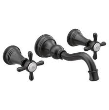 As the #1 faucet brand in north america, moen offers a diverse selection of thoughtfully designed kitchen and bath faucets, showerheads, accessories, bath safety products, garbage disposals and kitchen sinks for residential and commercial applications each delivering the best possible combination of meaningful innovation, useful features, and. Moen Bathroom Sink Faucets Widespread Black Dallas North Builders Hardware Inc Dallas Frisco