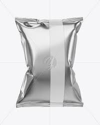 Download Metallic Snack Bag W Tape Mockup In Bag Sack Mockups On Yellow Images Object Mockups