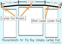 25mm curved bay curtain pole, plain ball in traditional black. The Secret To Diy Bay Window Curtain Rods From 3 Little Greenwoods Diy Bay Window Curtains Bay Window Curtain Rod Diy Bay Window Curtain Rod