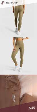 Gymshark True Texture Leggings Textured Leggings Khaki Color Pants For Women