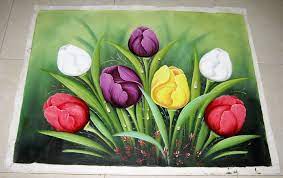 Lukisan diatas adalah sebuah contoh pemandangan kota dari kota paling besar dan paling terkenal bunga lavender adalah salah satu bunga paling terkenal tak hanya karena keindahannnya namun. Gambar Lukisan Bunga Tulip Download File Guru