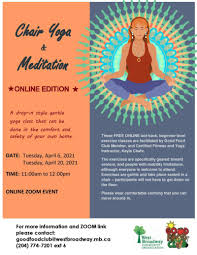 This will help to activate your abdominal (tummy) muscles. Chair Yoga And Meditation West Broadway Community Organization