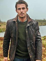 Carrickfergus Men S Waxed Jacket Olive Wax Jackets Mens Wax Jackets Waxed Cotton Jacket