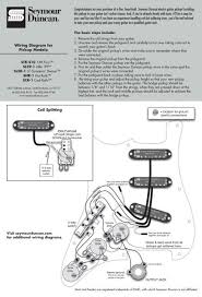 Wiring diagrams for stratocaster, telecaster, gibson, jazz bass and more. Wiring Diagram For Pickup Models Seymour Duncan