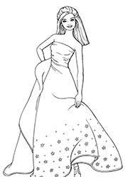 Coloreaza plansa cu printesa barbie. Barbie Planse De Colorat Si Educative