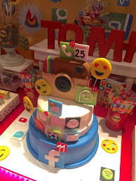 Birthday Party Ideas Teenage 16 Social Networks Redes Sociales Birthday Party Ideas Photo 2 Of 16 Emoji Cake Instagram Party Instagram Cake