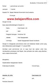 Contoh Surat Permohonan Cuti Umroh Yang Baik Belajar Office