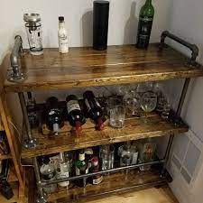 Bar Cart Industrial Bar Cart Home Bar Rustic Home Decor Etsy Industrial Bar Cart Bar Furniture Bar Cart Decor