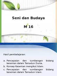 Contoh atau sample soalan berserta jawapan peperiksaan subjek tamadun islam dan tamadun asia. Kesenian Dalam Tamadun