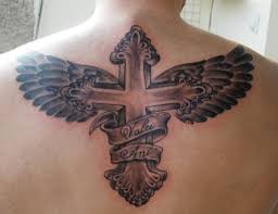 If they aren't part of a bigger design, then they could refer to the divine. Ladies Chest Cross Angel Wings Tattoo Meanings 3d Hd Tattos