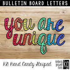 Both are at the bottom of the page. Bulletin Board Letters Kg Hard Candy Striped Script By Kimberly Geswein Fonts